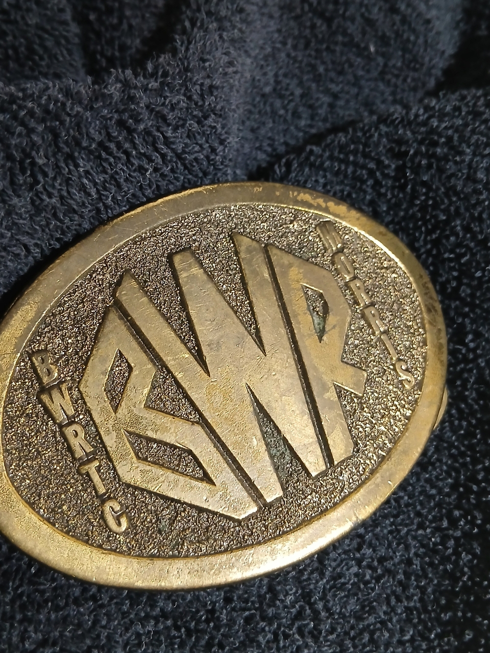 Vintage BWRTC Morris Brass Belt Buckle Boiling Water Reactor Training Center
